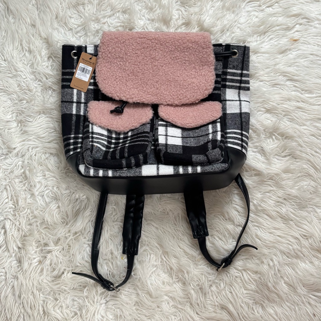 Nwt Pink Shearling Bearpaw Backpack